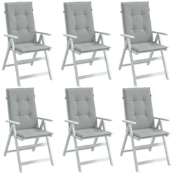 Vidaxl - Coussins de chaise à dossier haut lot de 6 gris clair mélangé