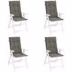 vidaXL Coussins de chaise à dossier haut lot de 4 gris foncé mélangé