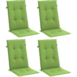 Vidaxl - Coussins de chaise à dossier haut lot de 4 vert mélangé tissu