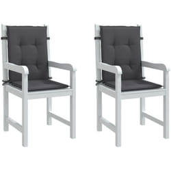 Vidaxl - Coussins de chaise à dossier bas lot de 2 anthracite mélangé