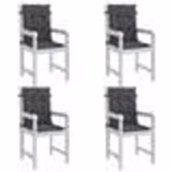 vidaXL Coussins de chaise à dossier bas lot de 4 anthracite mélangé