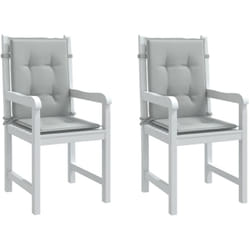 Vidaxl - Coussins de chaise à dossier bas lot de 2 gris clair mélangé