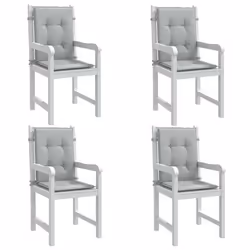 vidaXL Coussins de chaise à dossier bas lot de 4 gris clair mélangé