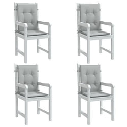 vidaXL Coussins de chaise à dossier bas lot de 4 gris clair mélangé