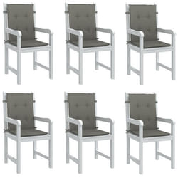 vidaXL Coussins de chaise à dossier bas lot de 6 gris foncé mélangé