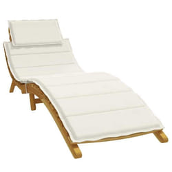 vidaXL Coussin de chaise longue crème mélangé 186x58x4 cm tissu 4002478