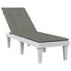 vidaXL Coussin de chaise longue gris foncé mélangé (75+105) x 50 x 4 cm