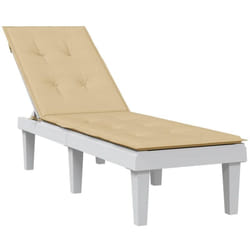 Vidaxl - Coussin de chaise longue beige mélangé (75+105)x50x3 cm tissu