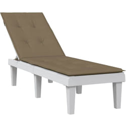 Coussin de chaise longue taupe mélangé (75+105) x 50 x 4 cm tissu Vidaxl
