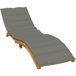 Coussin de chaise longue gris foncé mélangé 200x50x4 cm tissu Vidaxl