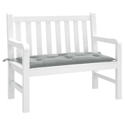 vidaXL Coussin de banc de jardin gris clair mélangé 100x50x7 cm tissu