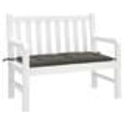 vidaXL Coussin de banc de jardin gris foncé mélangé 100x50x7 cm tissu