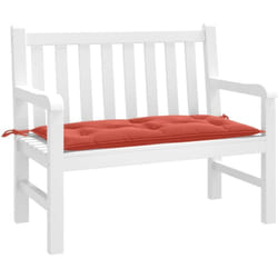 Vidaxl - Coussin de banc de jardin rouge mélangé 100x50x7 cm tissu