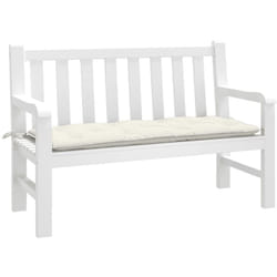 Vidaxl - Coussin de banc de jardin crème mélangé 120x50x7 cm tissu