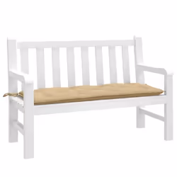 vidaXL Coussin de banc de jardin beige mélangé 120x50x7 cm tissu