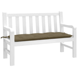 Vidaxl - Coussin de banc de jardin taupe mélangé 120x50x7 cm tissu