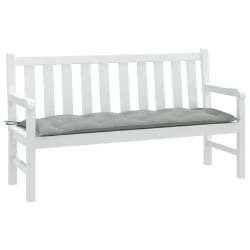 vidaXL Coussin de banc de jardin gris clair mélangé 150x50x7 cm tissu