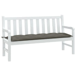 vidaXL Coussin de banc de jardin gris foncé mélangé 150x50x7 cm tissu