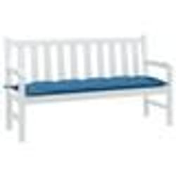 vidaXL Coussin de banc de jardin bleu mélangé 150x50x7 cm tissu