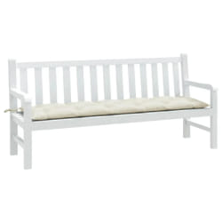 vidaXL Coussin de banc de jardin crème mélangé 180x50x7 cm tissu