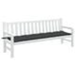 vidaXL Coussin de banc de jardin anthracite mélangé 200x50x7 cm tissu