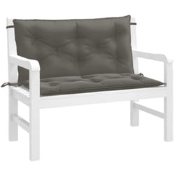 Vidaxl - Coussins de banc de jardin lot de 2 gris foncé mélangé tissu