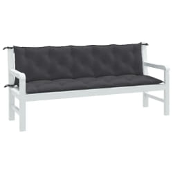 vidaXL Coussins de banc de jardin lot de 2 anthracite mélangé tissu