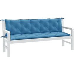 Vidaxl - Coussins de banc de jardin lot de 2 bleu mélangé tissu