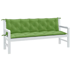 Vidaxl - Coussins de banc de jardin lot de 2 vert mélangé tissu