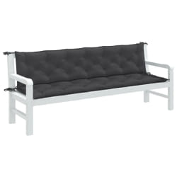 vidaXL Coussins de banc de jardin lot de 2 anthracite mélangé tissu