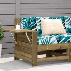 Ce canapé de jardin en bois avec coussin sera un excellent complément à votre jardin, terrasse ou patio pour discuter avec la ...