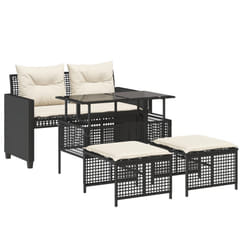 VidaXL 368134 banc de jardin Rotin, Acier