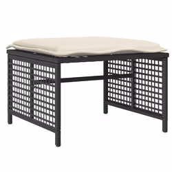 VidaXL 368134 banc de jardin Rotin, Acier - Vue supplémentaire 6