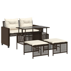 VidaXL 368135 banc de jardin Rotin, Acier