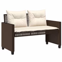 VidaXL 368135 banc de jardin Rotin, Acier - Vue supplémentaire 4