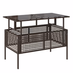 VidaXL 368135 banc de jardin Rotin, Acier - Vue supplémentaire 8