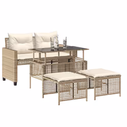 VidaXL 368138 banc de jardin Rotin, Acier