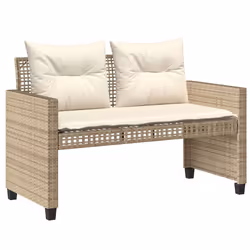 VidaXL 368138 banc de jardin Rotin, Acier - Vue supplémentaire 4