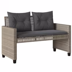 VidaXL 368139 banc de jardin Rotin, Acier - Vue supplémentaire 4