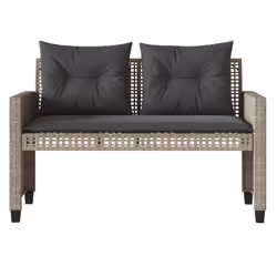VidaXL 368139 banc de jardin Rotin, Acier - Vue supplémentaire 5