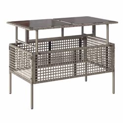 VidaXL 368139 banc de jardin Rotin, Acier - Vue supplémentaire 8
