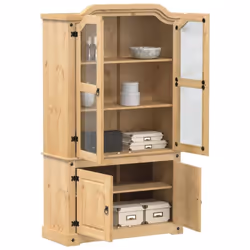 Cette vitrine en bois offre une solution idéale pour organiser vos collections et ajoutera une touche de charme rustique à vo ...