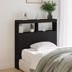 Cette armoire tête de lit à LED, au design élégant, donne à votre cadre de lit une touche de modernité étonnante et convient  ...