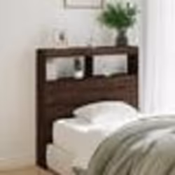 vidaXL Armoire tête de lit avec LED chêne marron 100x17x102 cm