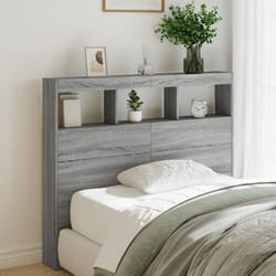 Vidaxl - Armoire tête de lit avec led sonoma gris 120x17x102 cm