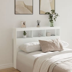 Armoire tête de lit avec LED blanc 140x17x102 cm vidaXL