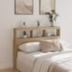 vidaXL Armoire tête de lit avec LED chêne sonoma 140x17x102 cm