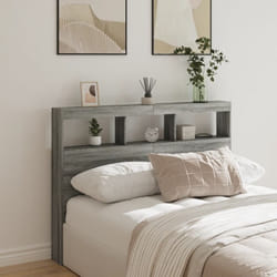 Vidaxl - Armoire tête de lit avec led sonoma gris 140x17x102 cm