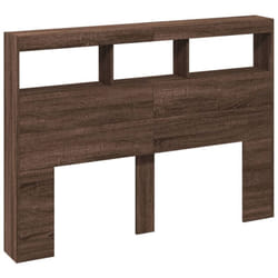 Vidaxl - Armoire tête de lit avec led chêne marron 140x17x102 cm