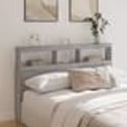 vidaXL Armoire tête de lit avec LED sonoma gris 160x17x102 cm